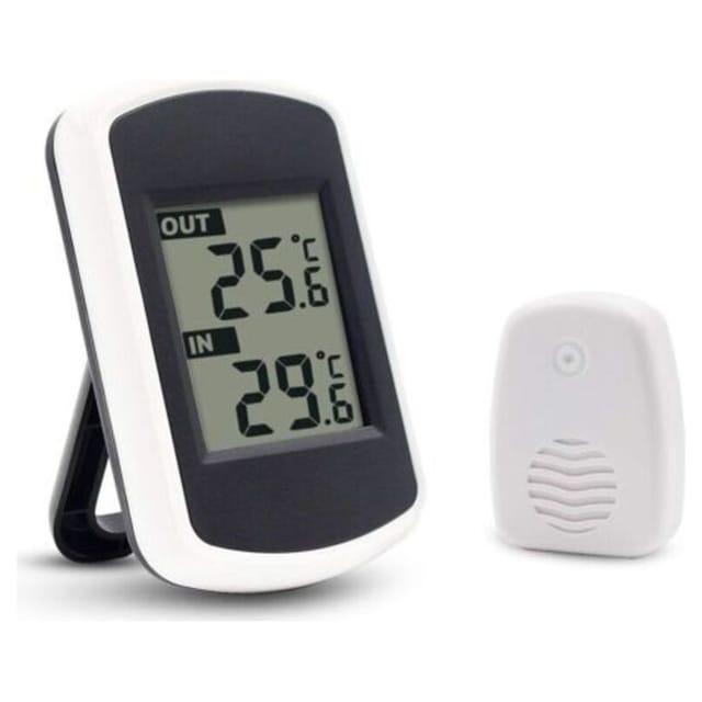 Kabelloses Digitales Lcd-thermometer, Mini-umgebungstemperatursensor, Kleines, Präzises Wettermessgerät Für Zuhause, Schlafzimmer Und Büro, Weiß