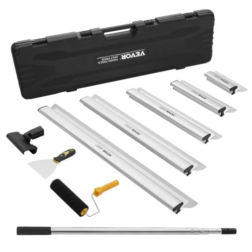 Mophorn - Vevor Trockenbau-spachtelklingen-set, 254/406/610/813/1016 Mm Spachtelklingen + 862-2072 Mm Verlängerungsgriffstange, Edelstahlmesser, Spachtelwerkzeuge, Für Gipskarton/wandplatten/gipskartonplatten