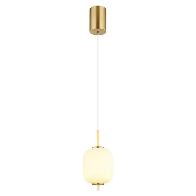 Globo - Deckenleuchte Pendelleuchte Deckenlampe led Messing Glas Opal Esszimmerleuchte