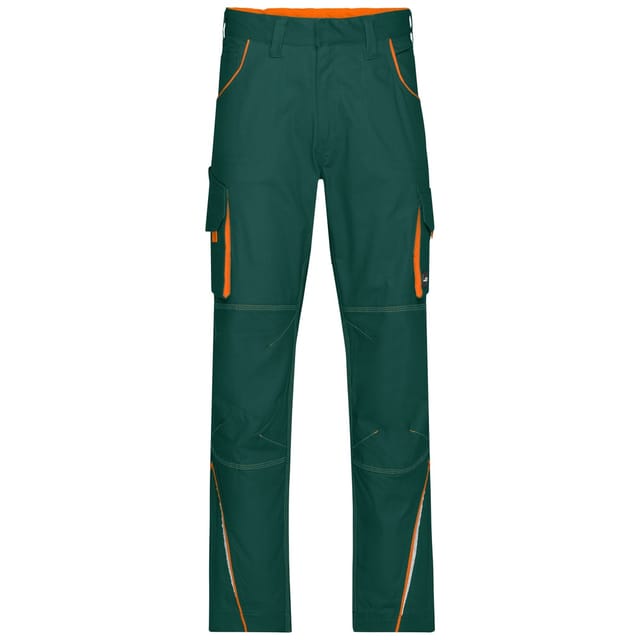 James&nicholson - Funktionelle Arbeitshose JN847 Gr. 26 dark-green/orange