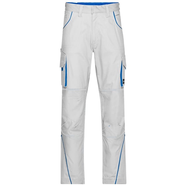 James&nicholson - Funktionelle Arbeitshose JN847 Gr. 54 white/royal