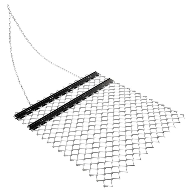 Wiesenegge 155 x 123,5 cm mit Kettennetz, Schleppegge für Rasentraktor, atv und utv, Wiesenschleppe zur Bodenbearbeitung und Bodenbegradigung - Wiltec