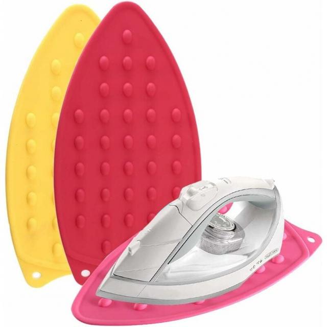 3er-Pack Silikon-Bügeleisenablagematte, perfekt für Bügelbrett, hitzebeständige Unterlage, tragbarer Universal-Gummihalter für heiße Bügelwerkzeuge