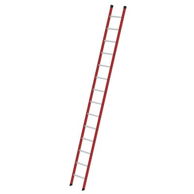 Günzburger Steigtechnik - Sprossen-Anlegeleiter GFK/Alu ohne Traverse 14 Sprossen - 035014