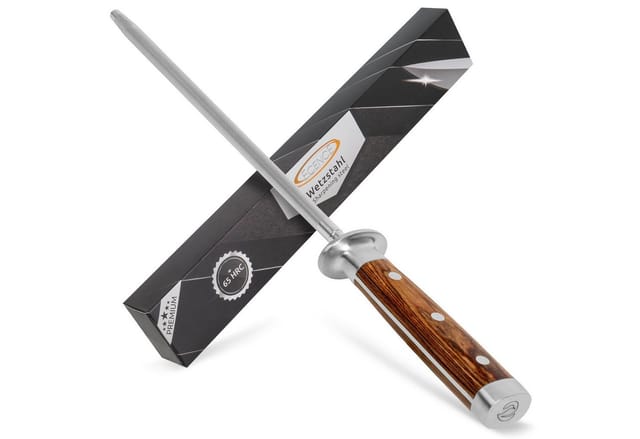 Ecence - Wetzstahl Messerschärfer aus Edelstahl (65HRC) Profi Messerschleifer Schleifstab