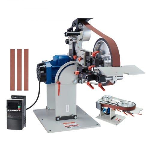 Bandschleifmaschine 72 X 2 Zoll Bandpolierer Mit Variabler Geschwindigkeit, Vfd 1500 W Messerschärfer, Schleifformen, Schleifbändern Für Die Metallbearbeitung Kompatibel 72'- 82 X 2' Bändern - Vevor