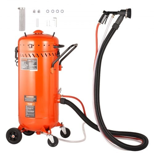 Vevor - 28 Gallonen Vakuum-sandstrahler, Staubfreier Sandstrahler Mit Eingebautem 1200 W Vakuumsystem Zur Staubkontrolle Und Strahlmittelrückführung, 60-110 Psi Hochleistungs-strahlgerät
