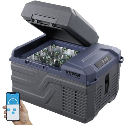 Vevor Autokühlschrank, 12-volt-autokühlschrank, Tragbarer 12-liter-einzelzonen-gefrierschrank, Einstellbarer Bereich Von -4℉ Bis 68℉, 12/24 V Dc Und 100-240 V Ac-kompressorkühler Für Outdoor, Camping,