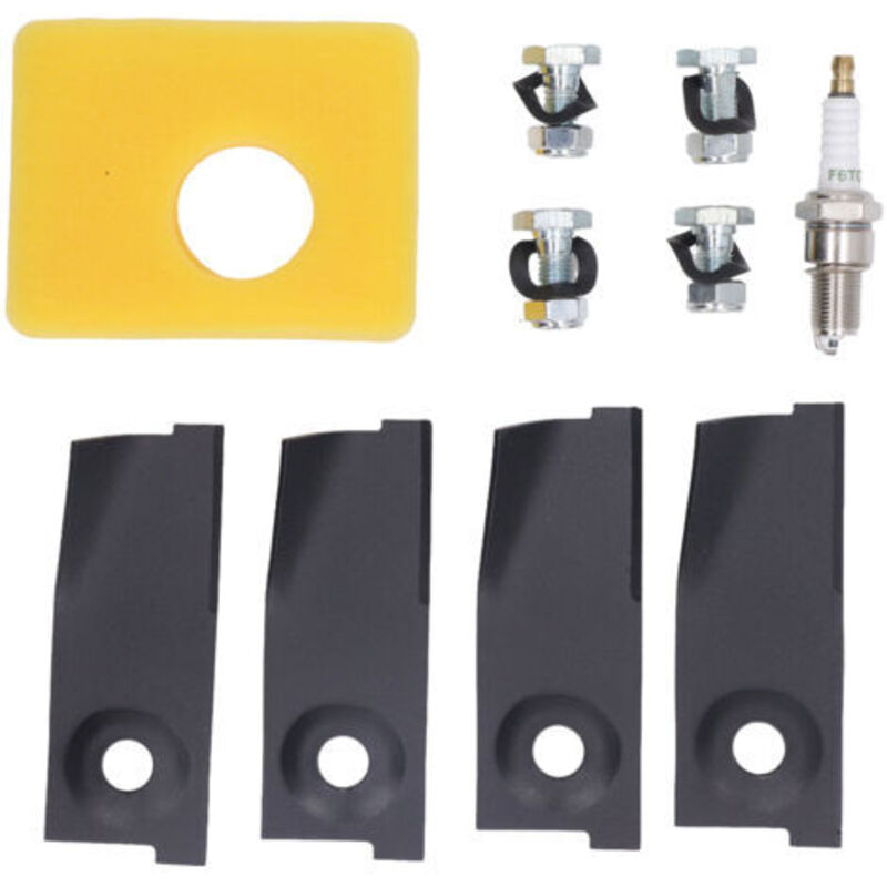 Lames De Tondeuse À Gazon 18 Pouces, Bougies D'Allumage, Kit De Remplacement De Filtre À Air Pour Moteur 450e 500e 550e 550ex