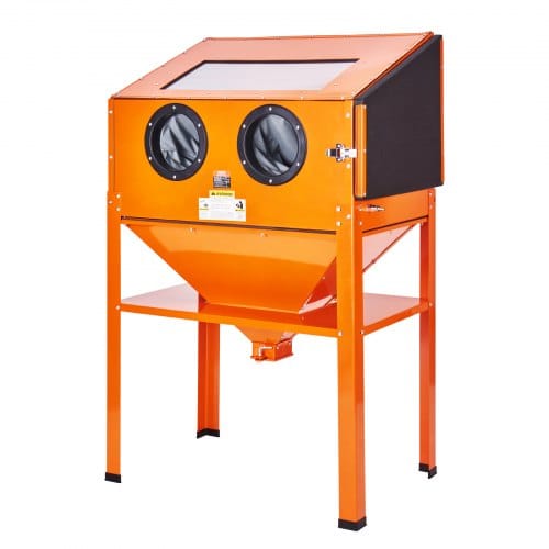 Vevor - 60-gallonen-sandstrahlkabine, 40–120 Psi Sandstrahlkabine Mit Ständer, Robuster Stahl-sandstrahler Mit Strahlpistole Und 4 Keramikdüsen Für Die Entfernung Von Farbe, Flecken Und Rost