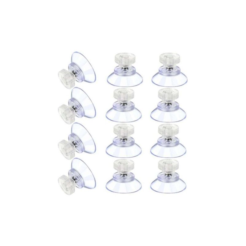 Fenoplastica12 Große Saugnäpfe, Kunststoff-saugnapfe, Antikollisions-saugnapfe Aus Transparentem Gummi, Metall-schraubmutter, Ersatz-saugnapf Aus Massivem, Transparentem Pvc Mit Schraubmutter (25m5-6)