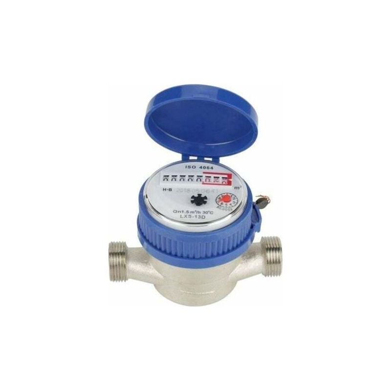 Fenoplastica Forehill – Intelligenter Wasserzähler Typ E Mit Digitalanzeige – Durchflussmenge 1,5 M³/h – 15 Mm Sanitärgewinde – Genaue Messung Bis 99999 – Ts-3002e