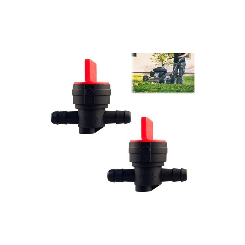 Fenoplastica 2er-set Rasenmäher-kraftstoffhähne, Universeller Kunststoff-kraftstoffhahn, Inline-kraftstoffabsperrventil, 8 Mm Für Motorrad, Quad, S