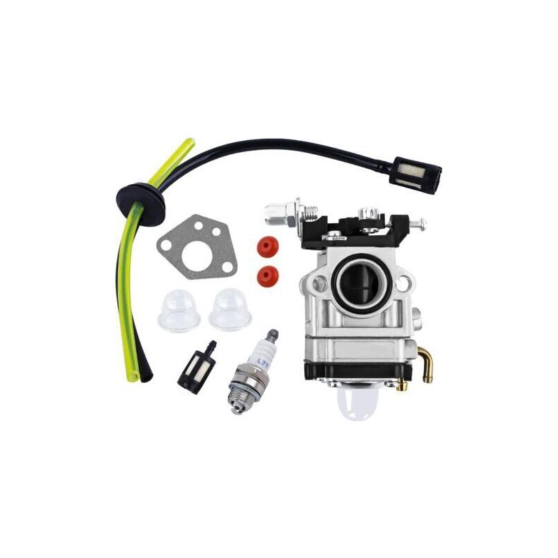 Fenoplastica Vergaser Für 52-cm³-, 49-cm³- Und 43-cm³-motoren Von Freischneidern, Vergaser-reparatursatz Mit Dichtung, Schlauch, Zündkerze Und Kraftstofffilter