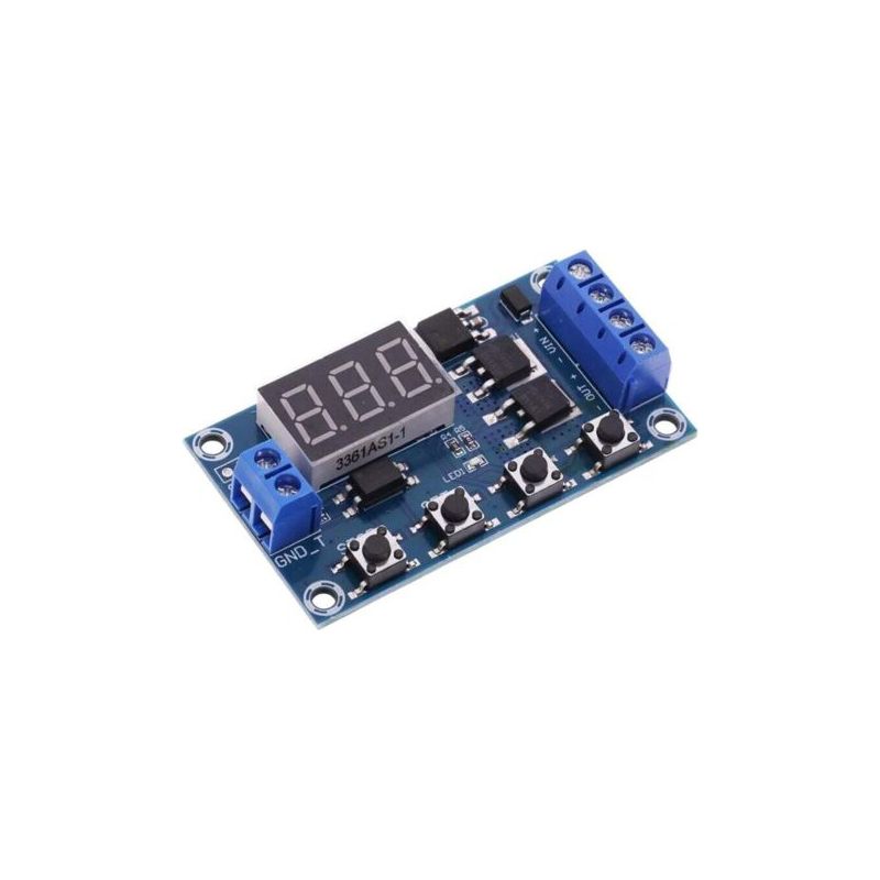 Fenoplasticaulisem Elektronisches Zubehör Dc 12v 24v Dual Tube Mos Led Digitales Zeitrelais Triggerzyklus Timer Verzögerungsschalter Leiterplatte Synchronisationssteuermodul