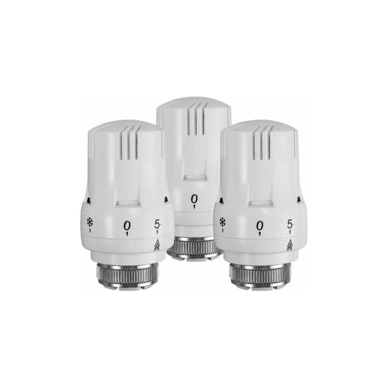 Fenoplastica Thermostat-heizkörperkopf, 3-teilig, Trv M 30 X 1,5, Ersatzkopf Für Thermostatventile Von Heizkörpern