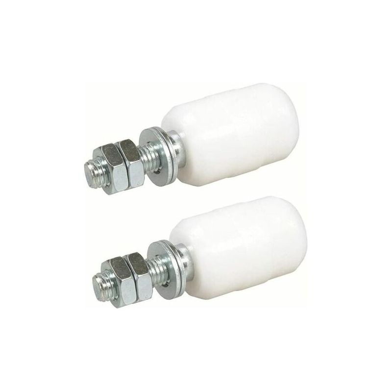 Fenoplastica Nylon-führungsrolle, 2 Stück, Rollen Für Schiebetüren, Gewindestangenbefestigung, Führungsrolle Oder Olive Für Schiebetore Oder Andere Anwendungen (40 X 60 Mm)