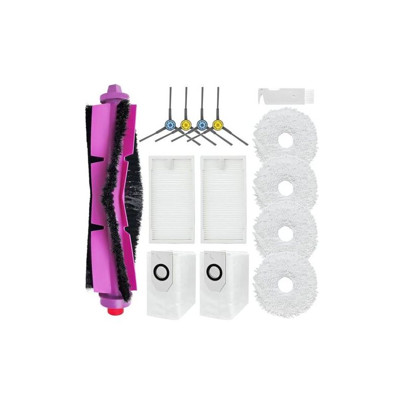 Fenoplasticaforehill Zubehör Für Eureka J12 Ultra Und Midea V12 Saugroboter: Ersatzteile, Bürstenwalzen, 4 Tücher, 2 Staubbeutel, 4 Seitenbürsten, 2 Filter
