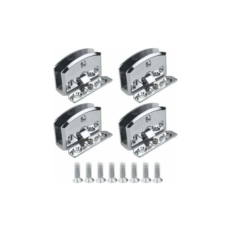 Fenoplastic Glastürscharniere (silber), Ersatzteile Für Weinschrank-clipscharniere, Geeignet Für 5–8 Mm Dickes Glas – 4 Stück