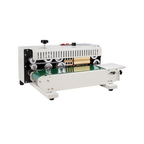 Kontinuierliche Beutelbandversiegelungsmaschine,0,24-0,47zoll/6-12 Mm Siegelbreite,horizontale Bandsiegelmaschine Mit Temperaturregelung,beutelsiegelgerät Aus Karbonstahl Für 0,02-0,8mm - Vevor