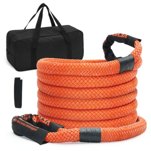 25 Mm X 6 M Abschleppseil 17237 Kg, Hochleistungs-offroad-abschleppgurt, Extrem Belastbarer Bergegurt Mit 30 % Elastizitätsenergie Für Jeep Auto Lkw Atv Utv Suv Traktor