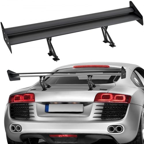 Gt Wing Autospoiler, 53,1 Zoll Universalspoiler Mit Doppeldeck, Verstellbares Leichtes Aluminium, Auto Heckspoilerflügel, Racing Spoiler Bgw/jdm Drift Schwarz