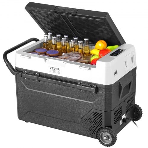 Tragbarer Autokühlschrank,12v-autokühlschrank,60 L / 63,4 Qt Einzelzonen-tragbarer Gefrierschrank,-4℉-68℉ Einstellbare Temperatur,kompressorkühler Für Zuhause,outdoor,camping,wohnmobil,auto - Vevor