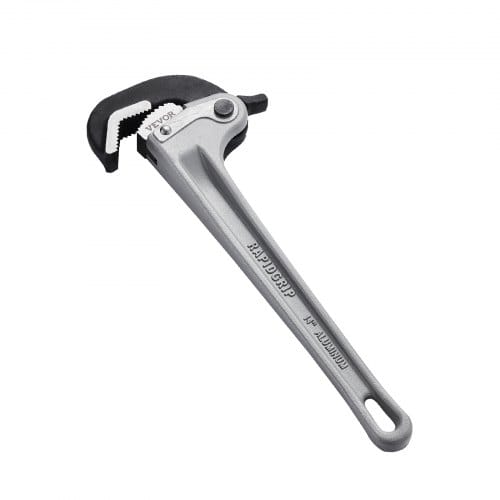 Rohrzange, 14 Zoll Gerade Aluminium-rohrzange, Automatische Backeneinstellung, Verstellbarer Sanitärschlüssel, Leicht Zu Tragen, Ergonomischer Griff, Aufhängbares Design, Für Wasserleitungen