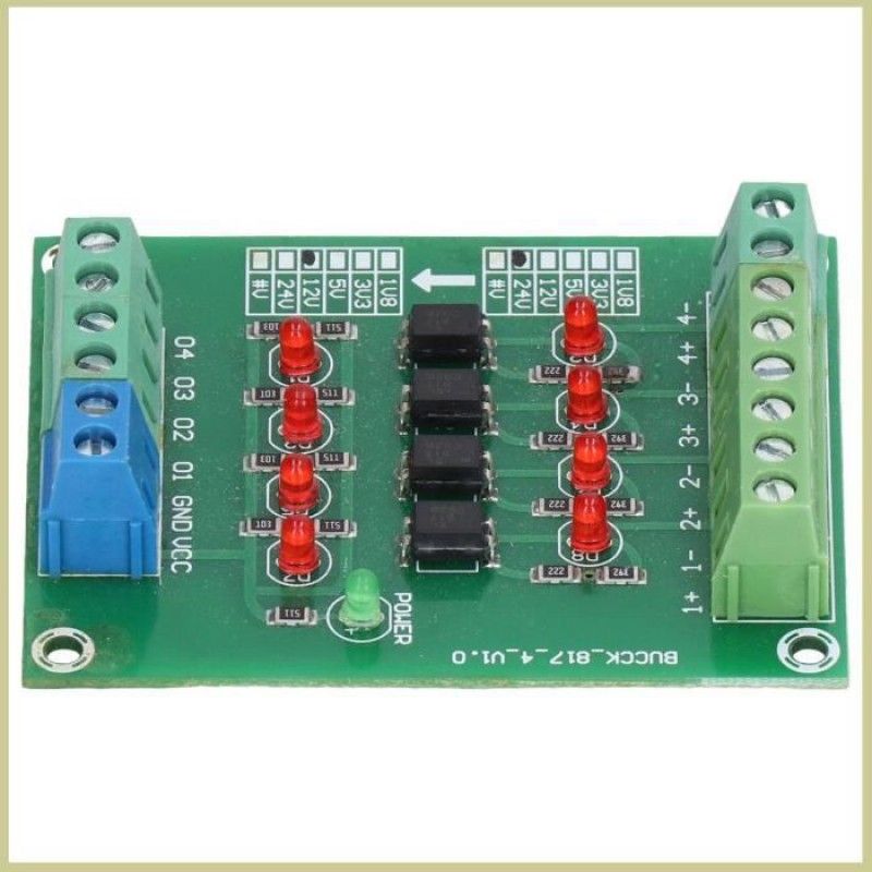 Cocosity 24v Auf 5v Sps-pegelwandlermodul, 4-kanal-optokoppler-isolation