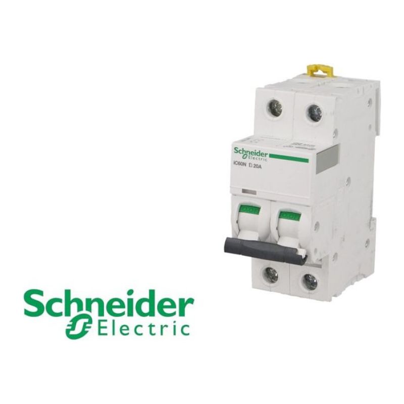 A9f75206 – D-kurve, Zweipolig, 6 A, 2-polig, 10 Ka, Schraub-leistungsschalter – Schneider Electric Acti9 Ic60n