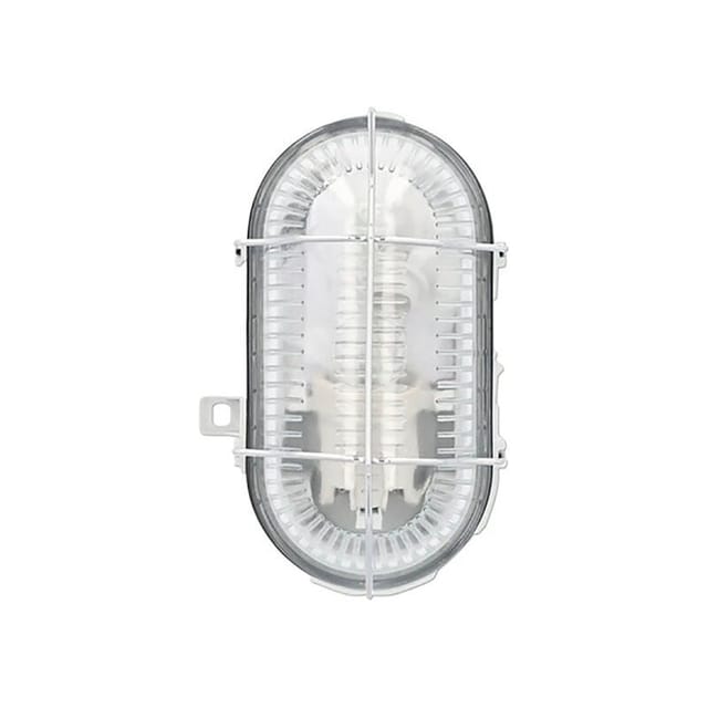 Ovalleuchte 60W Metallkorb grau Wand- & Deckenleuchten