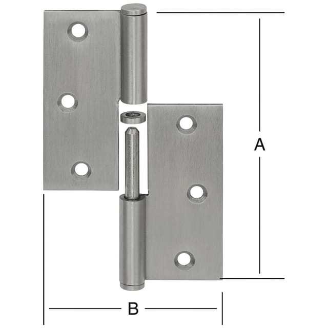 Vormann Türscharnier 90 x 90 mm lks. rf