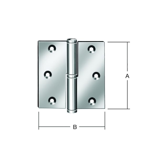 Vormann Türscharnier 90 x 90 mm rts. rf
