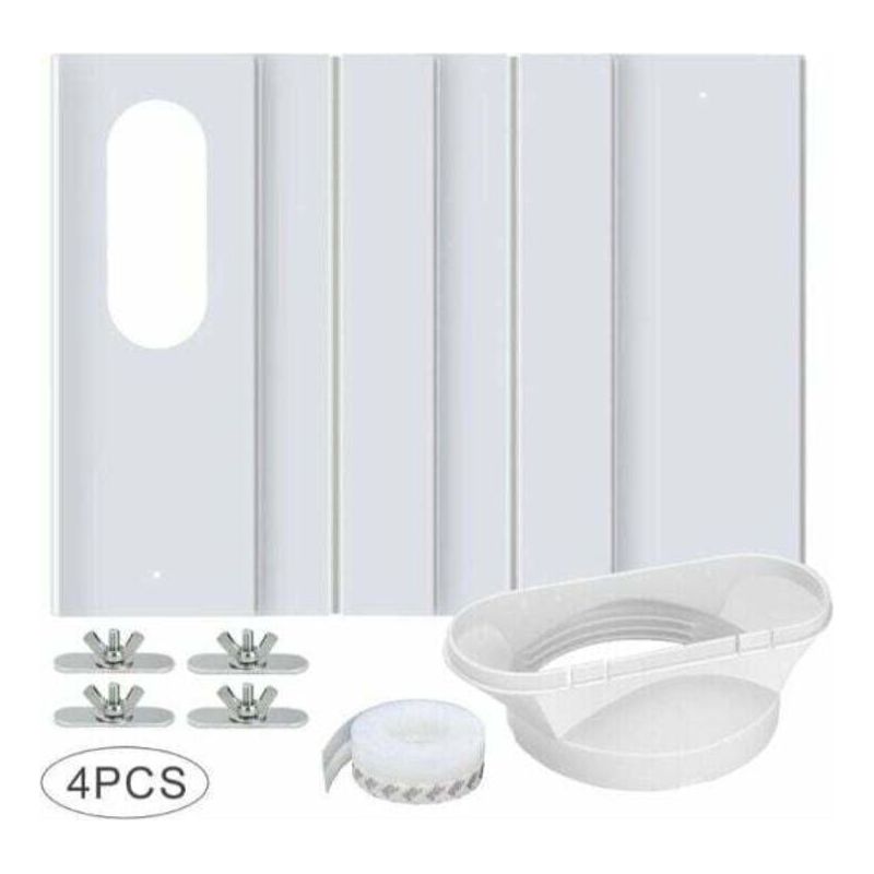 Zubehör Für Mobile Klimaanlagen – Fensterset Für Mobile Klimaanlagen – 4 Verstellbare Paneele (43–140 Cm) – Verstärktes Pvc – Inklusive Dichtung