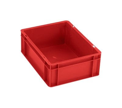Transport-Stapelkasten B400xT300xH50 mm rot, geschlossen ohne Griffloch - La-ka-pe
