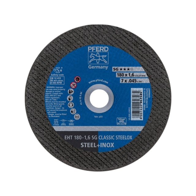 Trennscheibe gerade A46QSG-INOX 180x1,6mm pferd