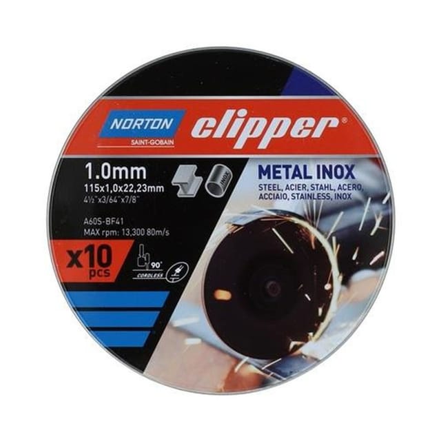 Trennscheibe D115x1,0mm Typ 41 Metall-Inox 13300 min-1 Bohrung 22,23 mm