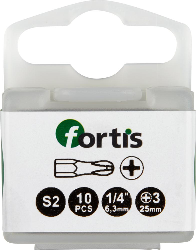 FP - Bit Torsion 1/4' DIN3126 C6,3 PH3x25mm 10er Pack fortis