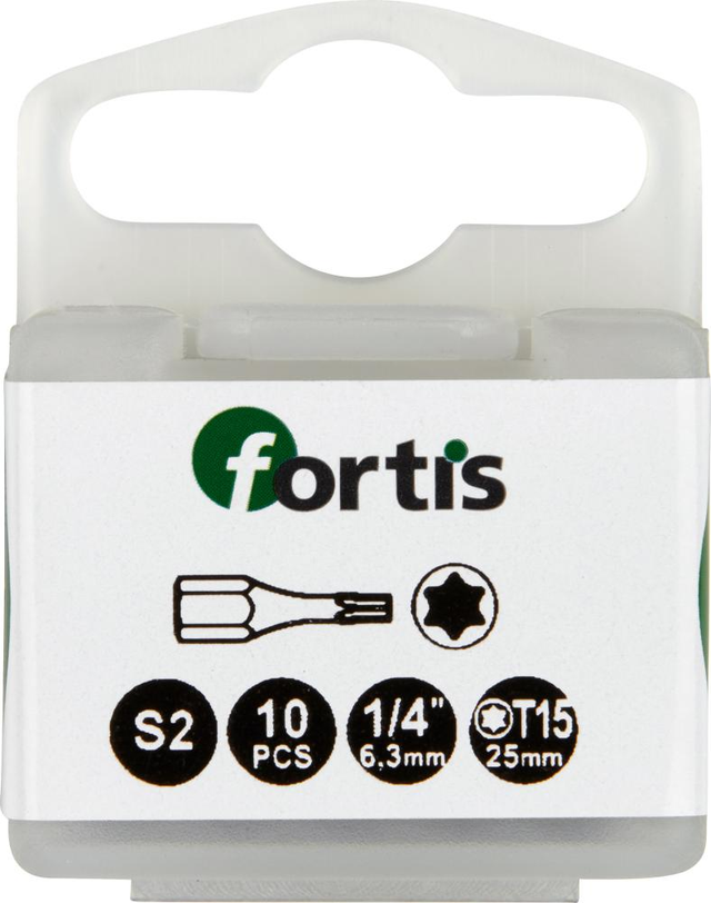 FP - Bit Torsion 1/4' DIN3126 C6,3 T15x25mm 10er Pack fortis