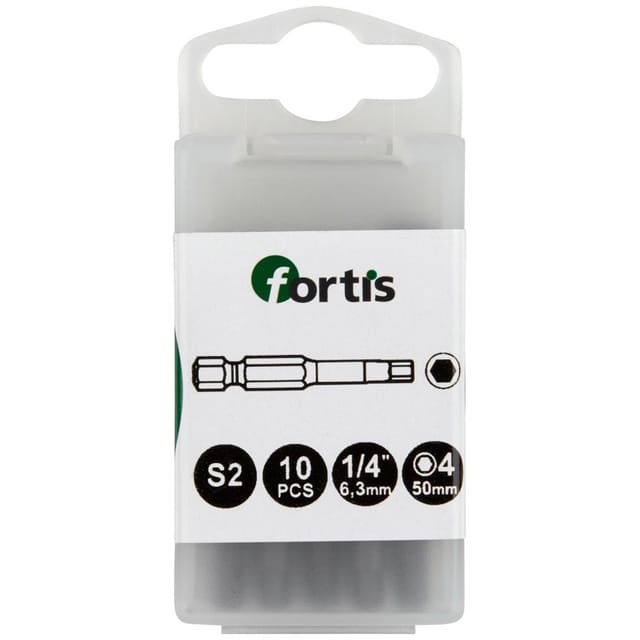 Fortis Bit 1/4 DIN3126 E6,3 Hex 4 x50 mm 10 Stk.