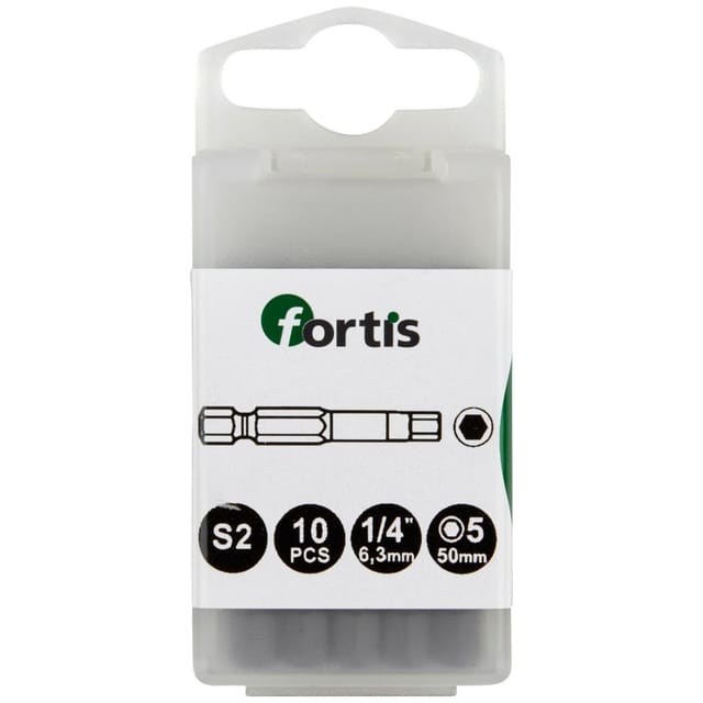 Fortis Bit 1/4 DIN3126 E6,3 Hex 5 x50 mm 10 Stk.