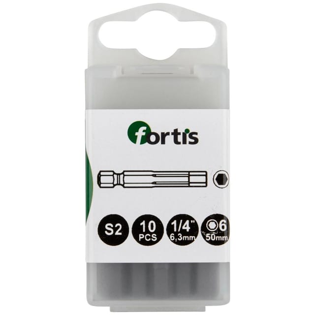 Fortis Bit 1/4 DIN3126 E6,3 Hex 6 x50 mm 10 Stk.
