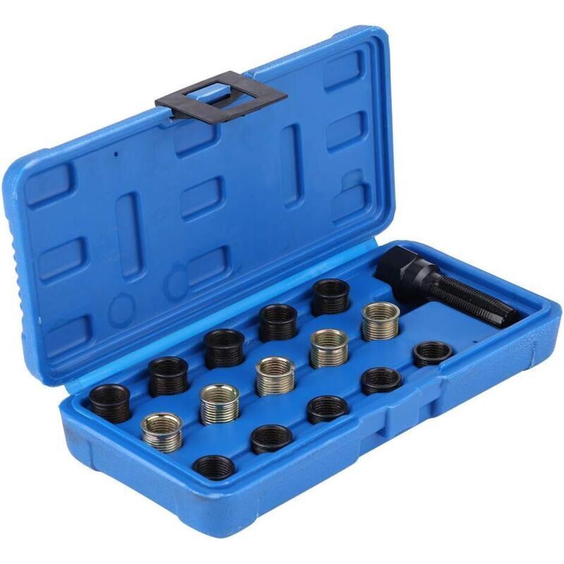 Gewindebohrer- Und Schneideisensatz, 16-teiliges Zündkerzengewinde-reparaturset. Zündkerzengewinde-reparaturset, Gewindegröße M14 X 1,25 Mm, Gewindebohrergröße M16 X 1,25 Mm, Mit...