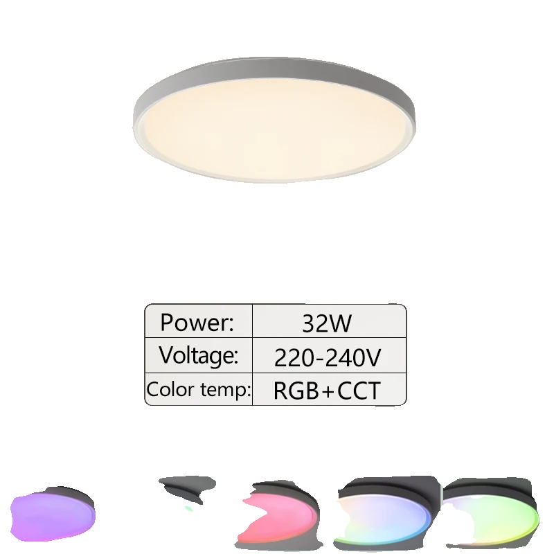 Deckenleuchte, Intelligente Steuerung, Anpassbare Rgb-beleuchtung, 32 W