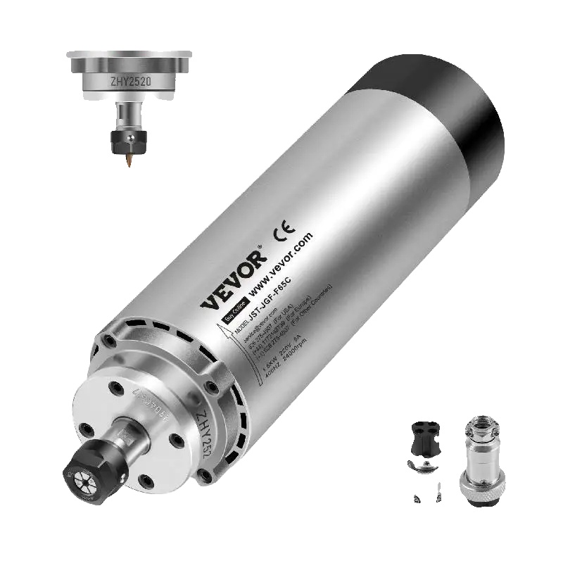 outputtitle": "cnc-spindelmotor, 1,5 Kw Leistung, 220 V 250 V Spannung, Drehzahlbereich 8000–24000 U/min, Er11 Standard-spannzange, Abmessungen 15"l X 7"b X 7"h