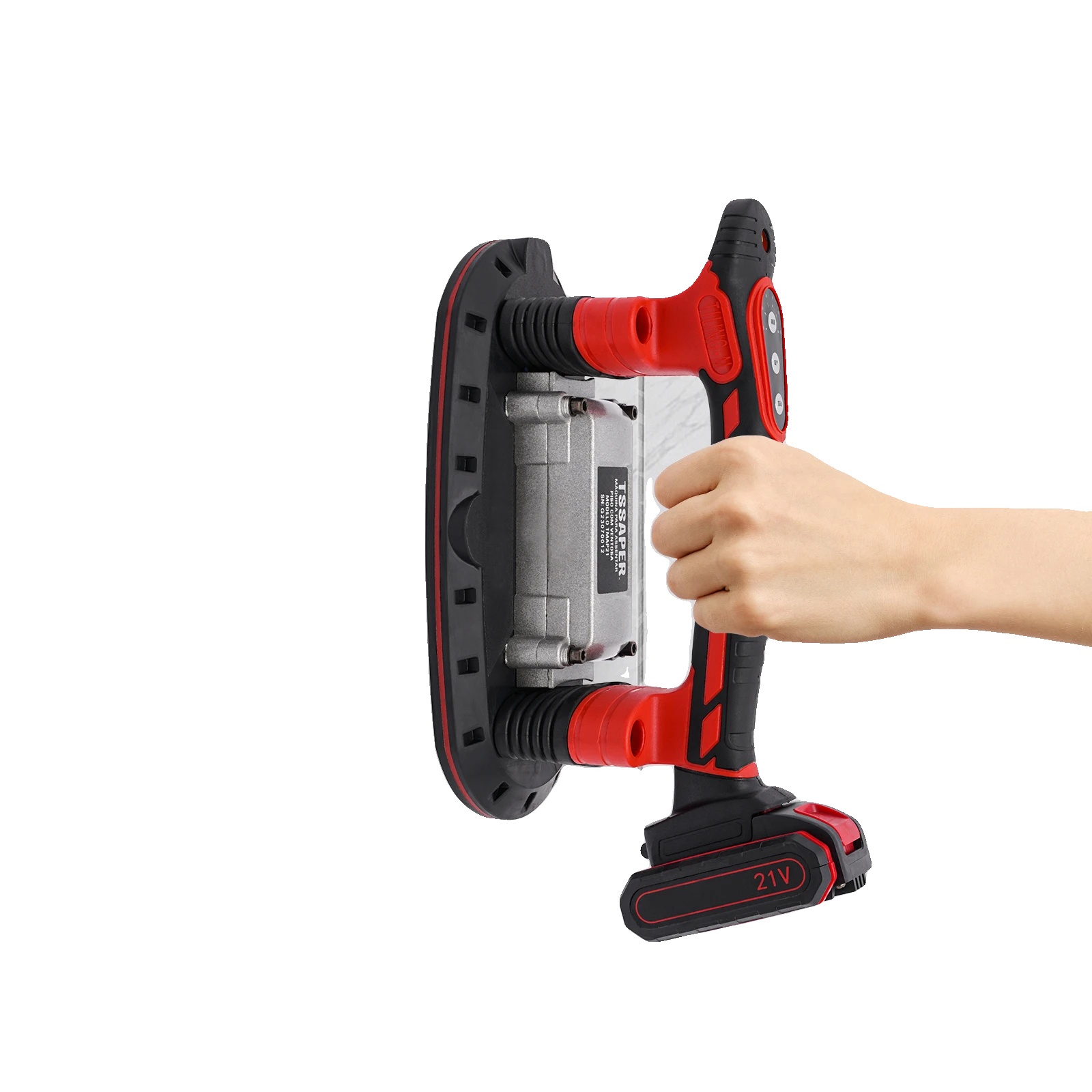 Fliesen-vibrationsgerät, 21 V, 2000 Mah, 6 Geschwindigkeitsstufen, Saugnapfgröße 28 X 15 Cm, Vibrationsfrequenz 3000–13000 U/min
