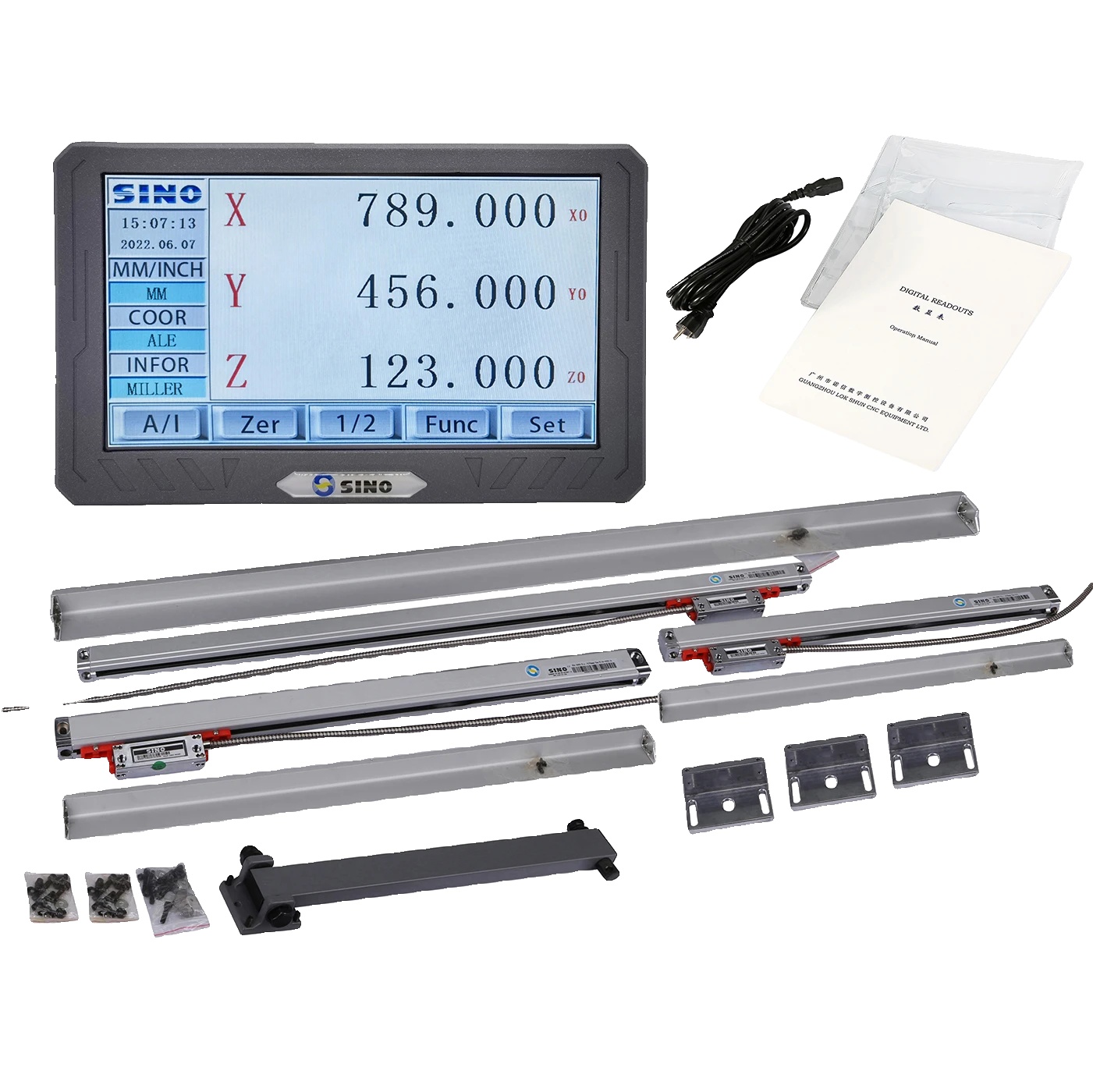 Digitales Anzeigesystem, Lcd-touchscreen, Mehrsprachige Unterstützung, 3-achsen-dro-kit
