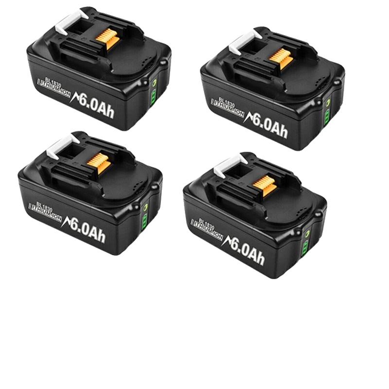 Ersatzakku, 18 V, 6000 Mah Kapazität, Intelligentes Ladegerät, 4 Stück 6,0