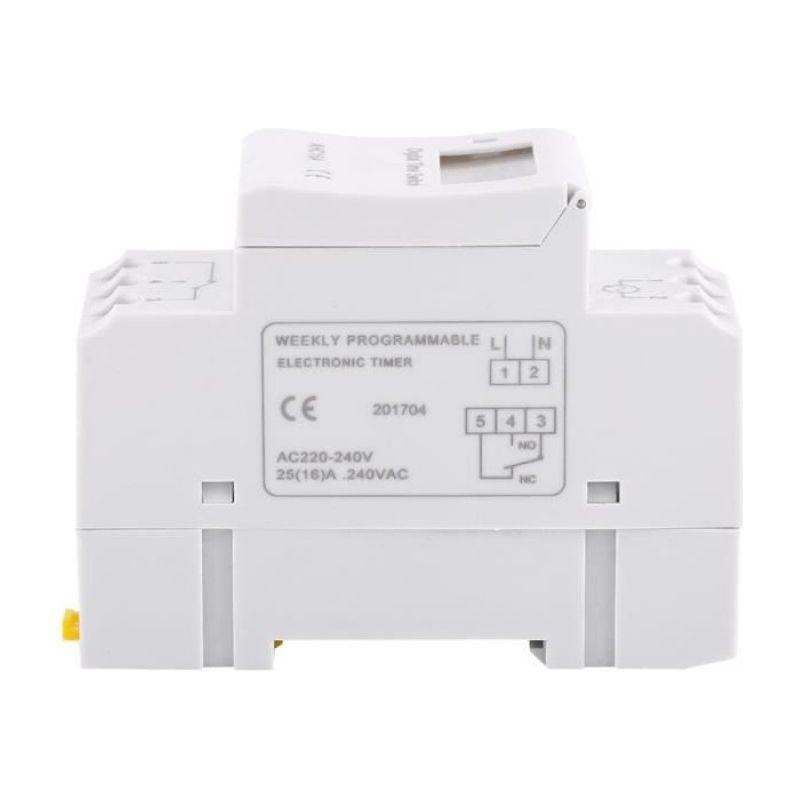 Wochen-/tagestimer, Schienenmontage, Schalttafel, 15 A – 220 V Wechselstrom