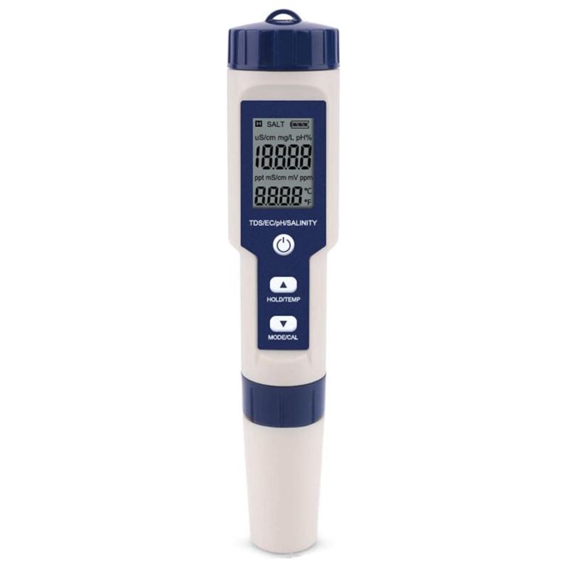 Pool-salztester, 5-in-1 Digitaler Meerwasser-salztester, Wasserdichtes Testset